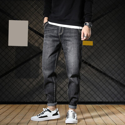 

Gobestart Mens Plus Size Casual Denim Safari Style Trouser Loose Jeans Long Pants