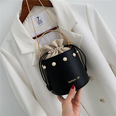 

Summer Korean version 100 bucket bag girl new 2019ins mini hand chain single shoulder slant bag tide
