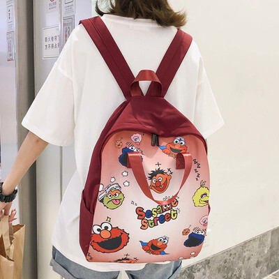 

Junior high school student schoolbag girl ins Fengya Hong Kong style Korean version of high school students retro backpack sesame