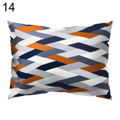 

Color Block Cross Wave Throw Pillow Case Cushion Cover Sofa Bed Car Office Decor