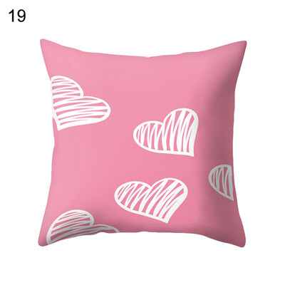 

Love Heart Happy Romantic Pillow Case Cushion Cover Sofa Bed Car Office Decor