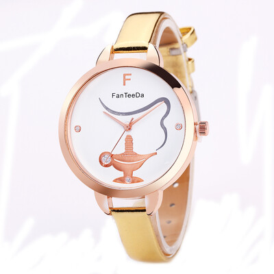 

Fanteeda FD056 Women Unique Dial Pu Band Quartz Watch