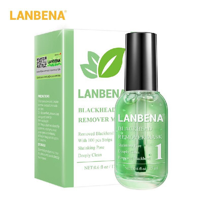

LANBENA Blackhead Remover Mask Blackhead Removing Serum for Nose 17mlBottle with 100Pcs Blackhead Removal Strips
