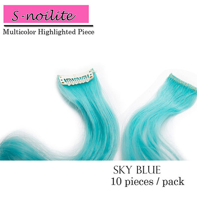 

10pcsset Highlight Streaks Clip in Multicolour Hair Extensions Hairpiece Long Hair