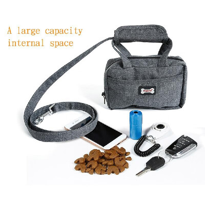 

Pet Leash Bag Waterproof Dog Walking Leash with Functional Carrier Bag Set Poopbag Dispenser Treat Bag for Dogs