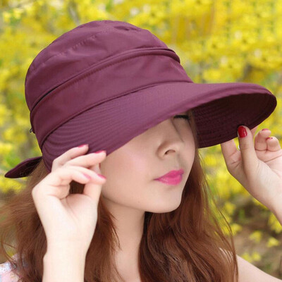 

Womens Girl Anti-UV Summer Wide Brim Visor Cap Beach Sun Hat Outdoor Beauty