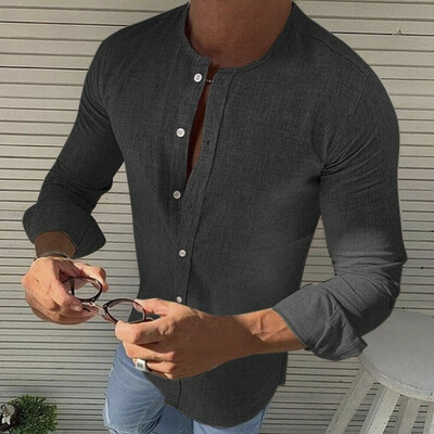 

Mens Slim Fit V Neck Long Sleeve Muscle Tee T-shirt Casual Tops Henley Shirts