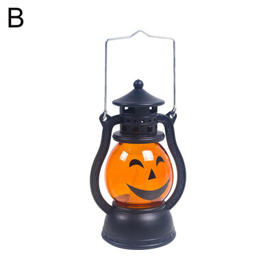 

Trick or Treat Halloween Pumpkin Lamp LED Night Light Handled Party Props Decor