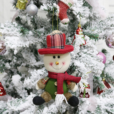 

Toponeto Christmas Ornament Santa Snowman Reindeer Toy Doll Hang Party Decoration