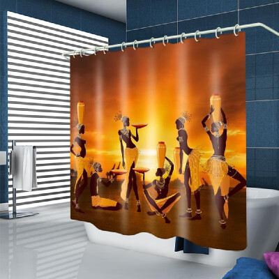 

Shower Curtain Waterproof Polyester Fabric Bath Curtains 12 Grommet Holes Bathroom Curtains for Bathtub Showers