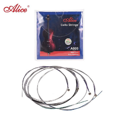 

Alice A803 Universal Full Set A-D-G-E Cello Strings Steel Core Alloy Winding 4pcsset