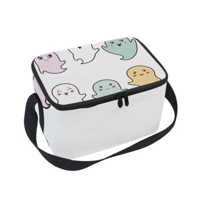 

ALAZA Lunch Box Insulated Lunch Bag Large Cooler Kawaii Ghosts Tote Bag