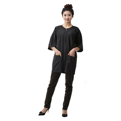 

Waterproof Hair Cutting Cape Salon Work Clothes With Zipper Short Sleeves