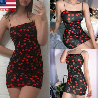 

US Summer Women Casual Sleeveless Dress Short Mini Bodycon Party Clubwear New