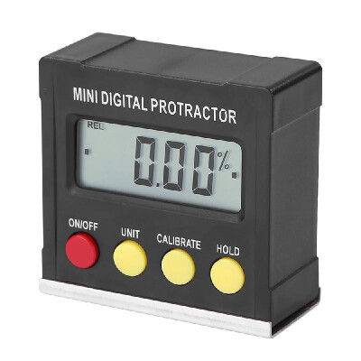 

360° Mini Digital Protractor Inclinometer Electronic Level Box Magnetic Base Measuring Tools
