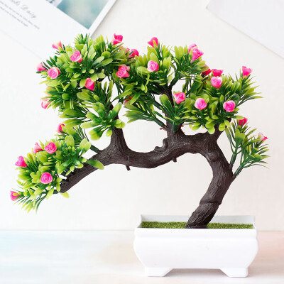 

Fake Artificial Green Plant Bonsai Potted Simulation Flowers Tree HomeOffice