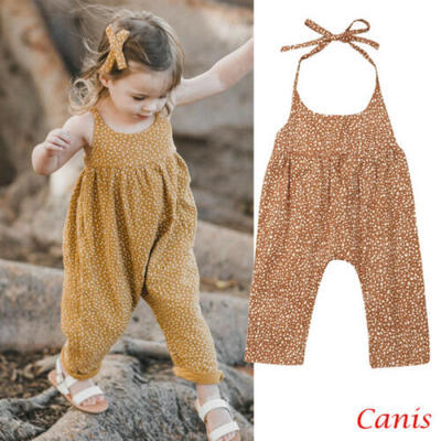 US New Toddler Newborn Baby Girl Floral Jumpsuit Bodysuit Romper Outfits Clothes