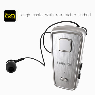 

Fineblue F980 Clip-on Bluetooth 40 Headphones Cable Retractable Earphone Stereo Music Headsets Vibration Alert Hands-free w Micr