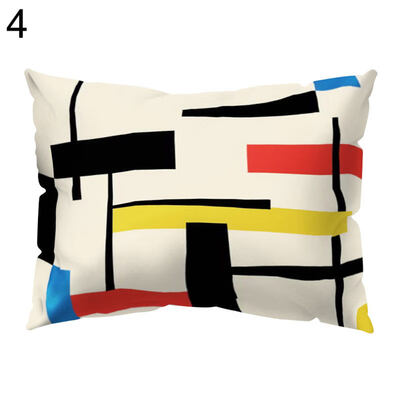 

Color Block Cross Wave Throw Pillow Case Cushion Cover Sofa Bed Car Office Decor