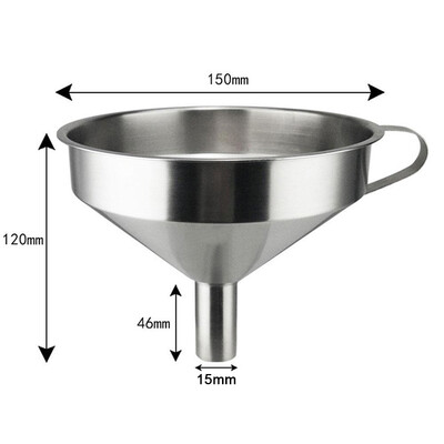 

Kitchen Funnel 304 Stainless Steel Funnel Large Removable Strainers Cooking Oil