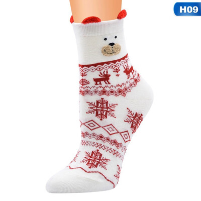 

Lovely Christmas Socks Women Gift Santa Claus Deer Warm Winter Funny Socks