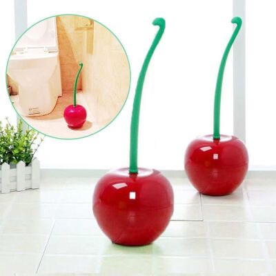 

Creative Lovely Cherry Shape Lavatory Brush Toilet Brush Holder Set