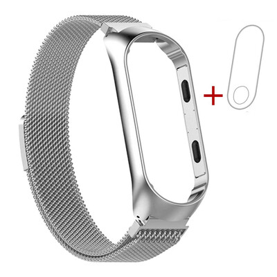

〖Follure〗Milanese Magnetic Stainless Steel Watch Band Strap Film For Xiaomi Mi Band 3
