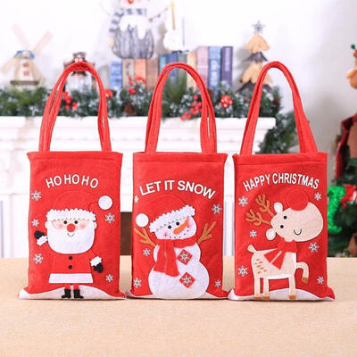 

Santa Claus Christmas Candy Bag Elf Elk Pants Treat Pocket Home Party Gift Decor