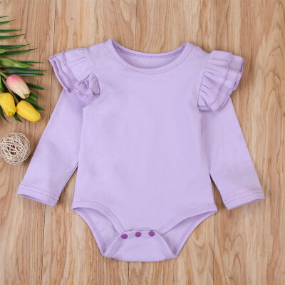 

Newborn Toddler Baby Girls Summer Romper Bodysuit Long Sleeve Outfits Jumpsuit