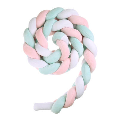 

Baby Bed Bumper Weaving Rope Knot Crib Protector Newborns Room Decoration