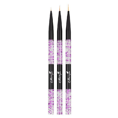 

Monja Acrylic Nail Liner Pen Kit for Drawing Short Strokes Details Blending Elongated Lines Stripes Professional Nail Tool