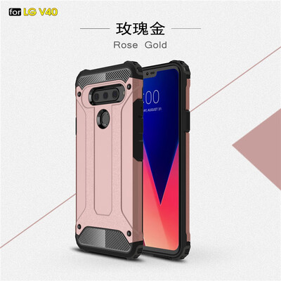 

Goowiiz Phone Case For LG V40 King Kong Armor Fashion Bumper PC TPU Prevent falling