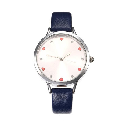 

Women Fashion Simple PU Leather Band Watch Lady Love Heart Shape Time Quartz Wrist Watch