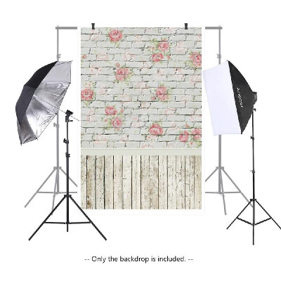 

15 09m 49 30ft Backdrop Photography Background Brick Wall Wood Floor Pattern for DSLR Camera Photo Studio Video