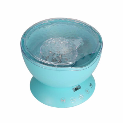 

Multicolor Ocean Wave Light Projector Nightlight with Mini Music Player for Living Room&Bedroom Novelty Baby Lamp Black