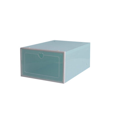 

Toponeto 1PC Foldable Clear Shoes Storage Box Plastic Stackable Shoe Organizer