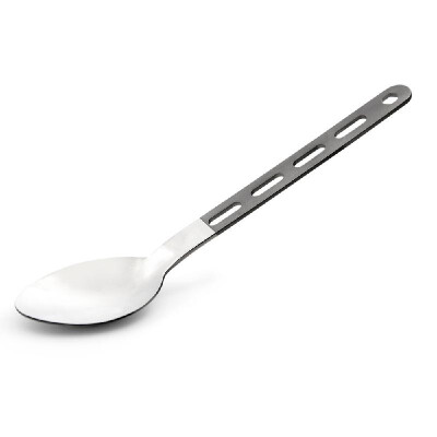 

Lightweight Half Polished Titanium Spoon Outdoor Camping Dinner Spoon