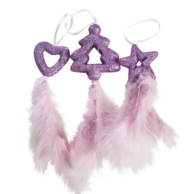 

Tailored Christmas Decoration Pendant Bubble Pentagram Love Feather Ornament 3 pcs