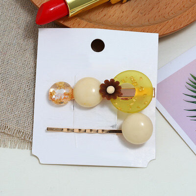 

Flower Acrylic Hairpin Simple Hairpin Hair AccessoriesPearl Hair Clip for Women
