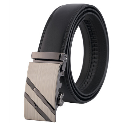 

New Fashion Designer Belts for Men Sliding Buckle Ratchet Men Belt Automatic Fashion ceinture homme
