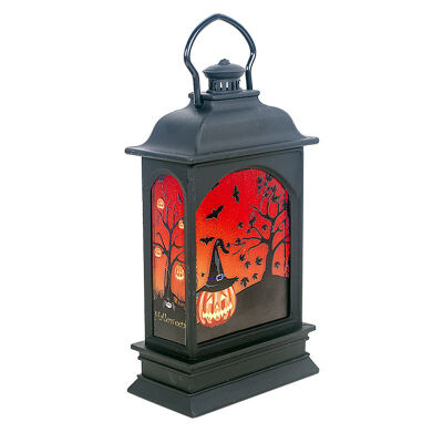 

Halloween Flameless Candle Light Decorative Hanging Lantern Battery Powered Table Lamp Holiday Theme Party Decor