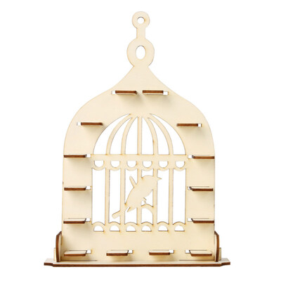 

Wooden Bird Cage Shape Chocolate Desserts Display Stand Rack Party Ornament