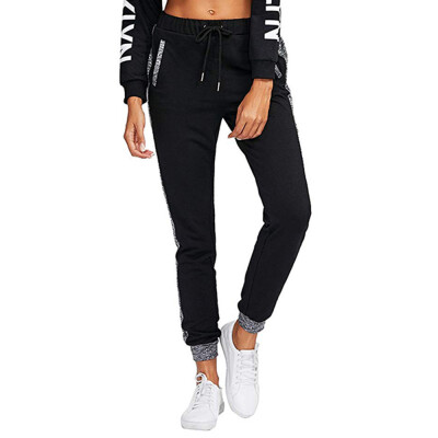 

Tailored Women Casual Pocket Casual Elastic Pants Length Trousers Sweatpants Pants