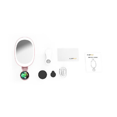 

Rechargeable Selfie Ring Fill-in Light Lamp Portable Phone Camera Lens with Makeup Mirror Wide Angle Macro Lens 60pcs LED Beads Ad