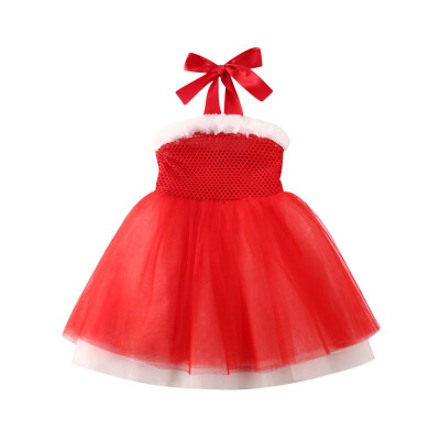 

Toddler Baby Girl Xmas Clothes Pageant Princess Lace Tutu Dress Party Gown Dress