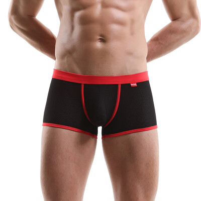 

Tailored Mens Sexy Underwear Mesh Breathable Comfort Pants Sexy Boxer Underpants