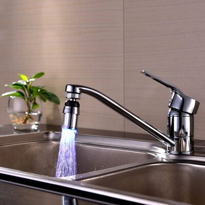 

〖Follure〗Kitchen Sink 7Color Change Water Glow Water Stream Shower LED Faucet Taps Light