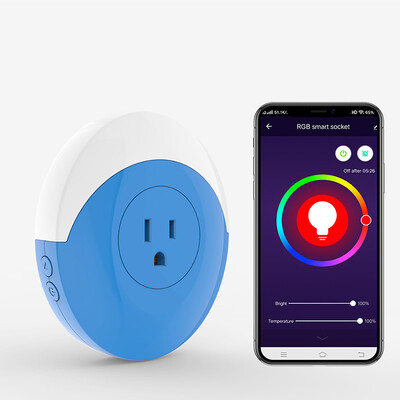 

〖Follure〗Creative RGB Night Light Elegant Smart Plug WIFI Outlet Socket Us