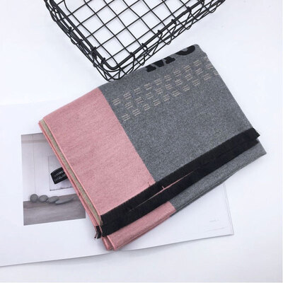 

Korean version of color matching imitation cashmere scarf female autumn&winter wild thick shawl dual-use long student collar warm