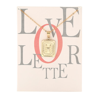 

Card Fashion Brand Series 26 English Letters Alphabet Pendant Necklace For Women Men Jewelry Wholesale